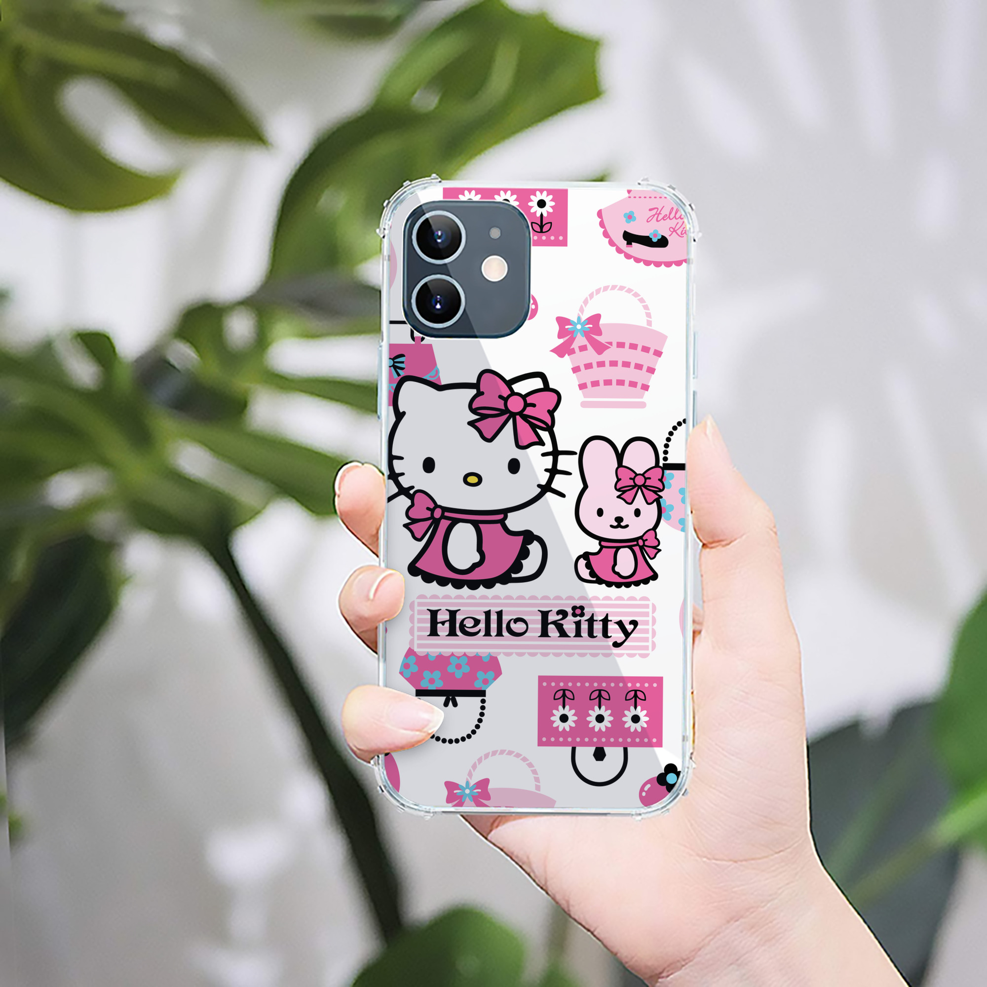 （画像用） Hello Kitty ハローキティ 【iPhone 12シリーズ対応】透明スマホケース（クリアソフトケース）